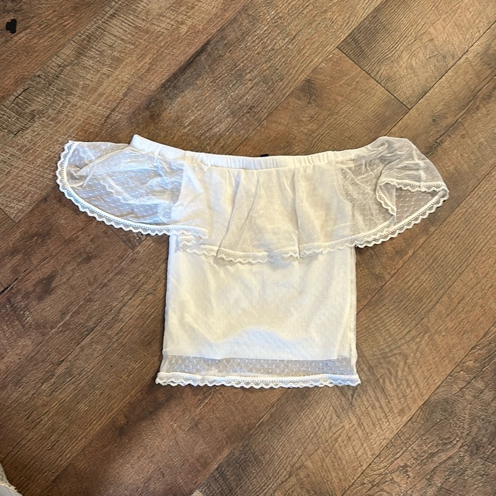 Off the Shoulder White Top